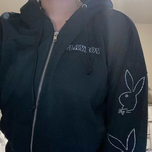 black playboy sweater